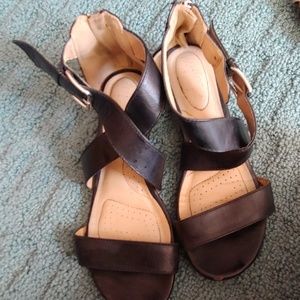 Black scrappy sandals